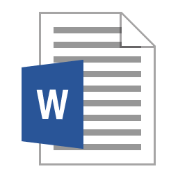 Modern Word Document File Type Icon